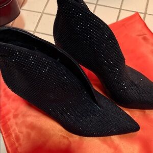 Jessica Simpson Black Sparkle Heeled Boots